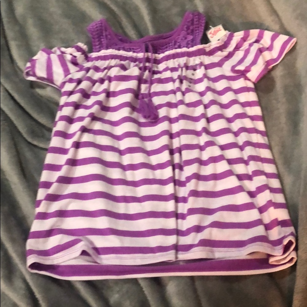 Shirt from justice, purple and white